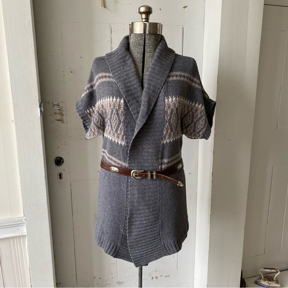 Gap Fair Isle Open Wrap Cardigan Sweater - Picture 1 of 11